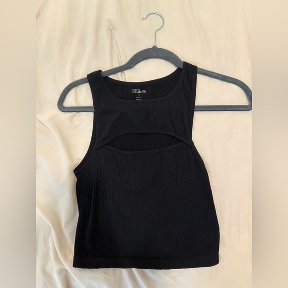 Essentials Black Ribbed Tank Top - Picture 1 of 2